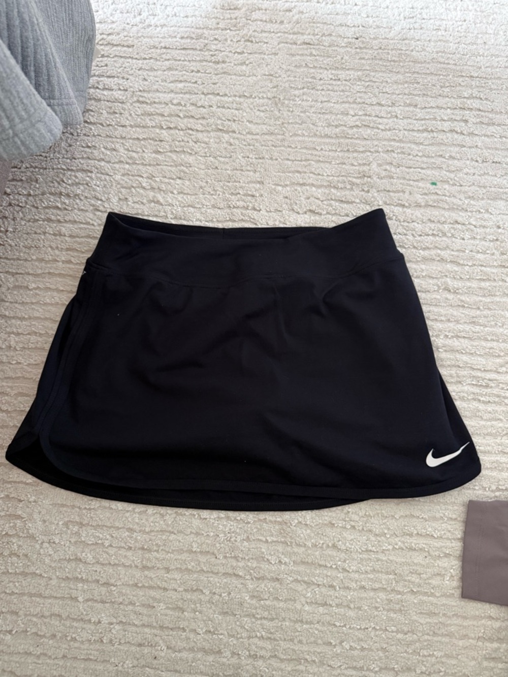 Nike Black Skirt with White Swoosh Athletic Skort